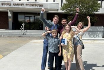 Mallory, her family, and Attorney Sam Coffey